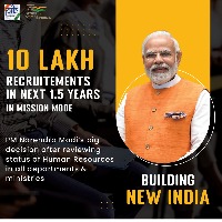 Recruitment of 10 lakh people to be done by the Government in mission mode in next 1.5 years: PM