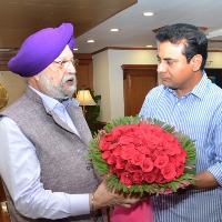 KTR meets Hardeep Singh Puri
