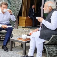 PM Modi, French President Macron's 'chai pe charcha' at G7 sidelines