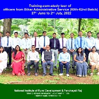 NIRDPR Facilitates Bihar Administrative Officers Training Cum Study Tour in Telangana