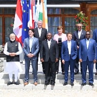 Prime Minister Modi Special among these heads of state G7 Summit Group Photo released by PIB