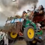 tug of war with tractors in karnataka video goes viral on social media