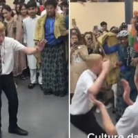UK college student energetic dance to desi dhol beats video goes  Viral 