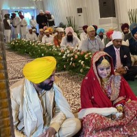 Delhi CM Arvind Kejriwal attends Punjab CM Bhagwant Mann wedding with Dr Gurpreet Kaur