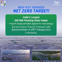 Indias largest floating solar plant set up in Telangana