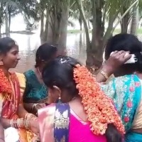 Andhra bride in flood-hit village takes boat to reach for wedding