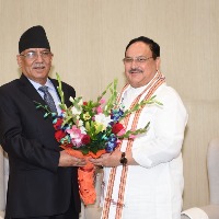 Nadda meets former Nepal PM Prachanda