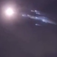 Chinese space rocket lights up night sky before crashing into Indian Ocean