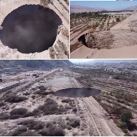 The earth has sunk the biggest crater in Chile