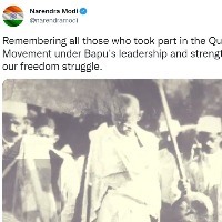 PM remembers freedom fighters who participated in 'Quit India Movement'