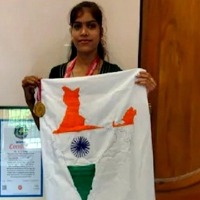 This girl embroidered India's map in over 19 minutes