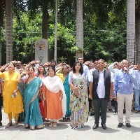 The Officers, Faculty, and Staff of Dr MCR HRD Institute Participated in the Mass Singing of the National Anthem