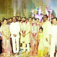 ts cmkcr attends minister puvvada ajay son marriage