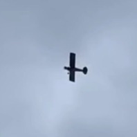 Plane stopped mid flight and floating in the sky