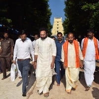 Kishan Reddy visits Srisailam temple on Vinayaka Chaturthi
