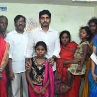 Lokesh visits Karunakar family members