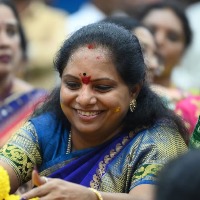 Kalwakuntla Kavitha participated in Bathukamma celebrations at telangana bhavan