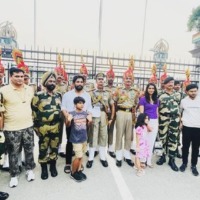 Allu Arjun visits Wagah border with wife Sneha and kids