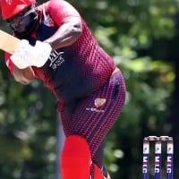 West Indies all rounder Rakheem Cornwall smashes 77 ball 205 in American T20 competition