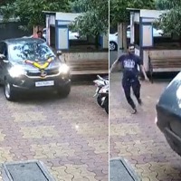 Man Crashes Brand New Car Into Parked Bikes What Happened Next