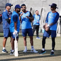 Team India hits hard at nets for tomorrow match against arch rival Pakistan