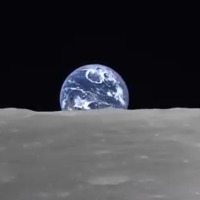 Earth rising on Moon