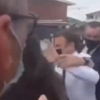 Women slapped French President Macron