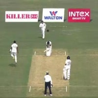 KL Rahul punches his bat in anger after Khaled Ahmed dismisses him in 1st Test