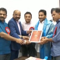 NATA members invites CM Jagan for Telugu Maha Sabhalu