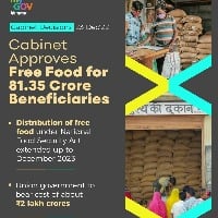 National Food Security Act for poor people till December 2023