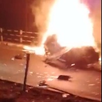pant car accident video futage in social media