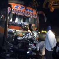 Gujarat Bus Crashes Into SUV After Driver Suffers Heart Attack 9 Dead