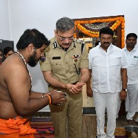 Anjan Kumar attends Talasani Saikiran Yadav Ayyappa pooja