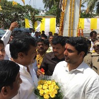 Ganta Srinivasa Rao met Nara Lokesh in Hyderabad