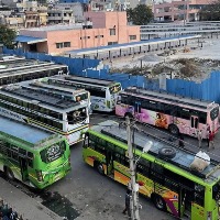 RTA officers checking private travels buses in Hyderabad