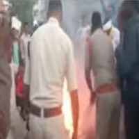 Dharmavaram police douse traditional bonfire with boots