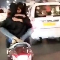 Lucknow police searching for couple after video of them romancing on scooty goes vira