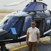 Kamal Haasan arrives at Indian 2 shooting spot in a helicopter shooting underway in Gandikota