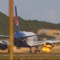  Russian Planes Engine Catches Fire During Takeoff With Over 300 People Onboard
