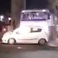 Drunk container driver drags car for 3 km in UP, passengers escape