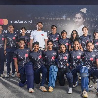Dhoni trains next generation of women cricketers at 'Cricket Clinic - MSD' workshop