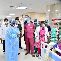 Tamilisai Soundararajan visits  NIMS Hospital to enquire about the health condition of a Medical PG Studen