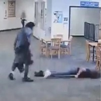 A video of a student attacking a teacher has gone viral on social media