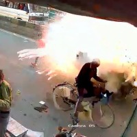 E Rickshaw Blows Up During Firecracker Drop In Noida