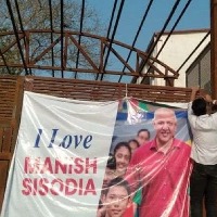 Police Case Against Delhi School For I Love Manish Sisodia Banner Against Delhi School
