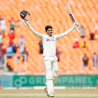 Gill completes century in Ahmedabad test 