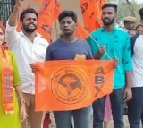ABVP stages protest near KCR's residence over paper leak