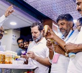 Karnatakas pride Rahul Gandhi relishes Nandini ice cream amid row over Amuls entry