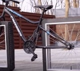This specially designed bicycle with square wheels is redefining physics