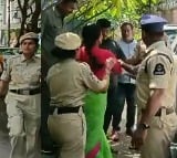 YS Sharmila arrested for assaulting police personnel
